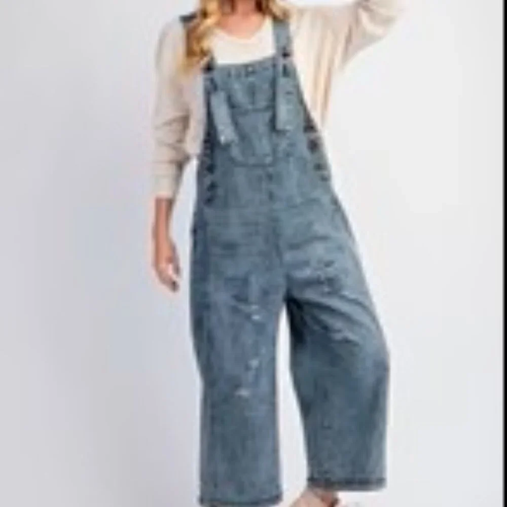 Easel - Denim Jumpsuit - Picture 3 of 5